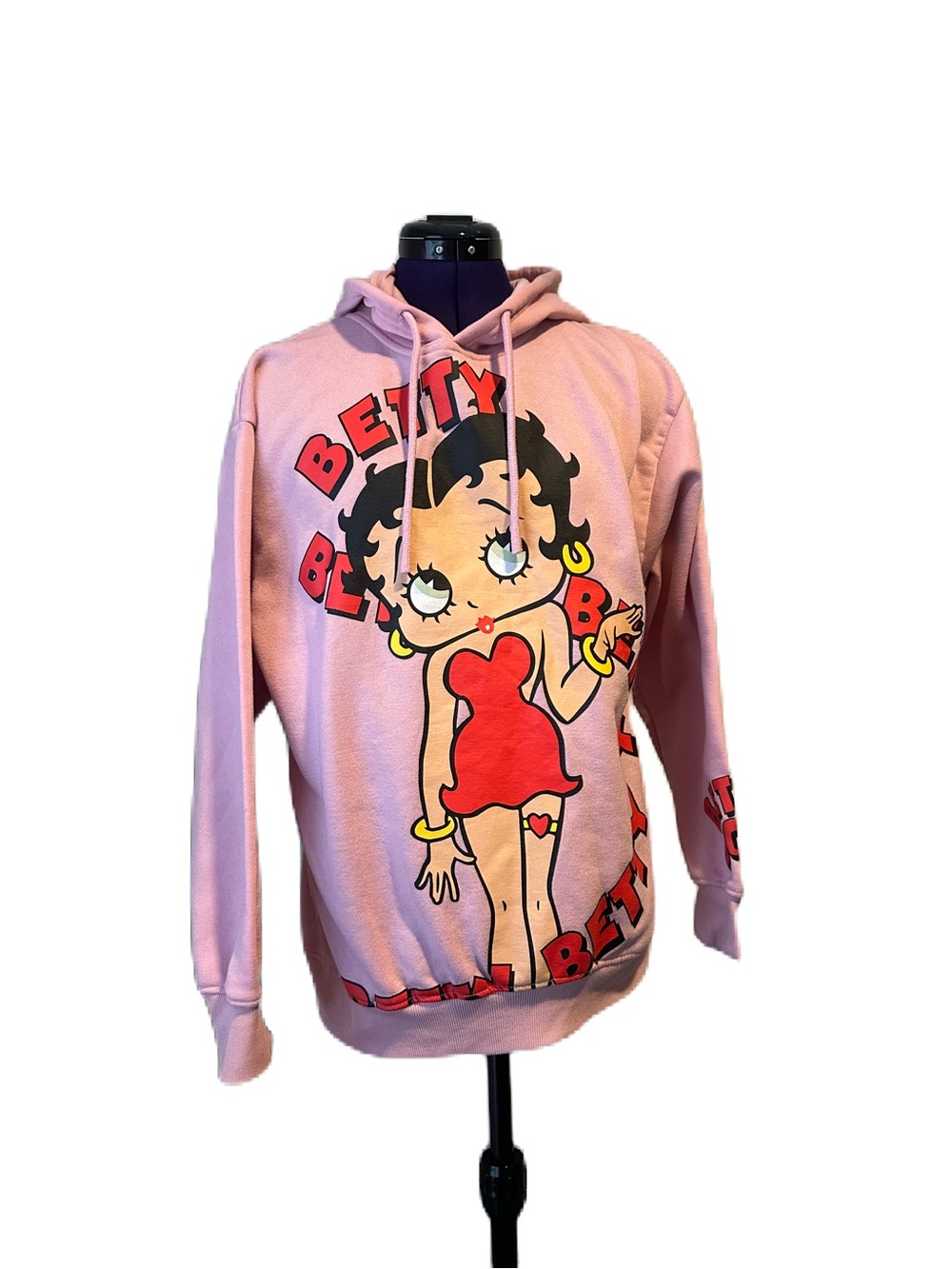 Betty Boop Pink Hooded Sweatshirt Sweater